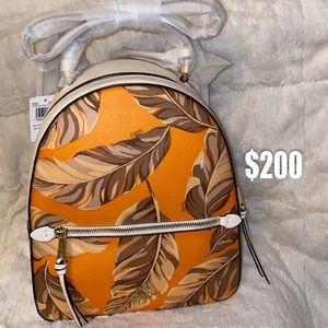 Leaves Print Coach Backpack!